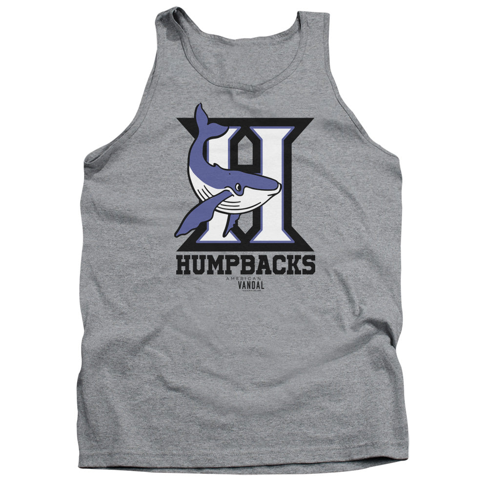 AN OFFCIALLY LICENSED AMERICAN VANDAL HUMPBACKS ADULT UNISEX TANK TOP ATHLETIC HEATHER
