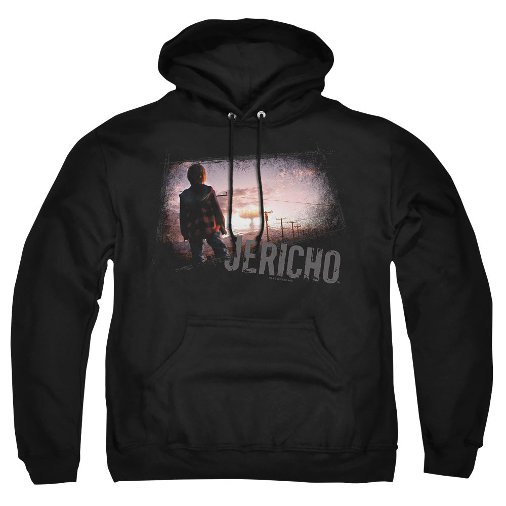 AN OFFCIALLY LICENSED JERICHO MUSHROOM CLOUD ADULT UNISEX PULLOVER HOODIE BLACK