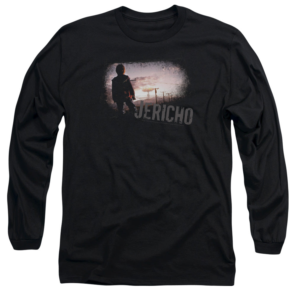 AN OFFCIALLY LICENSED JERICHO MUSHROOM CLOUD MEN'S LONG SLEEVE T-SHIRT BLACK