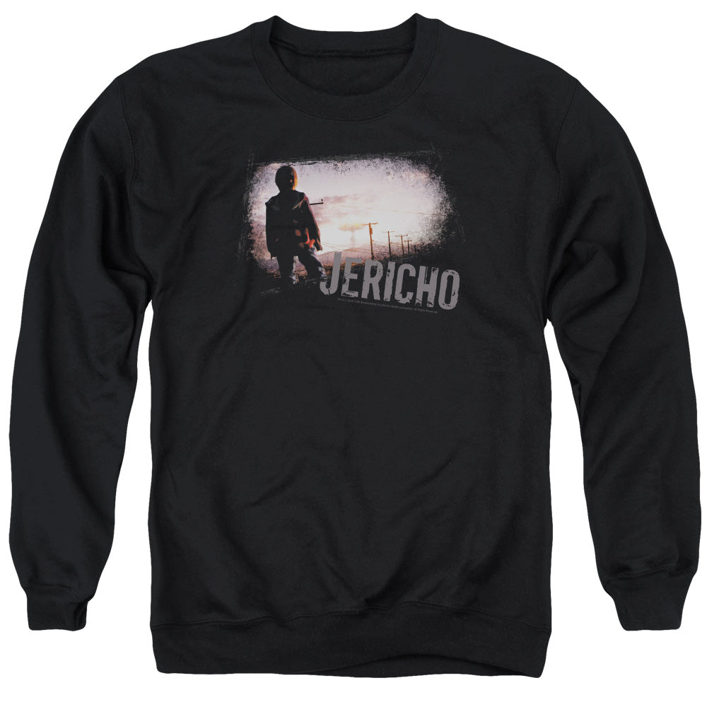 AN OFFCIALLY LICENSED JERICHO MUSHROOM CLOUD ADULT UNISEX CREWNECK SWEATSHIRT BLACK