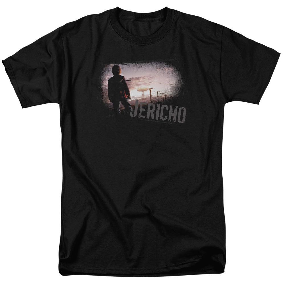 AN OFFCIALLY LICENSED JERICHO MUSHROOM CLOUD MEN'S REGULAR FIT T-SHIRT BLACK