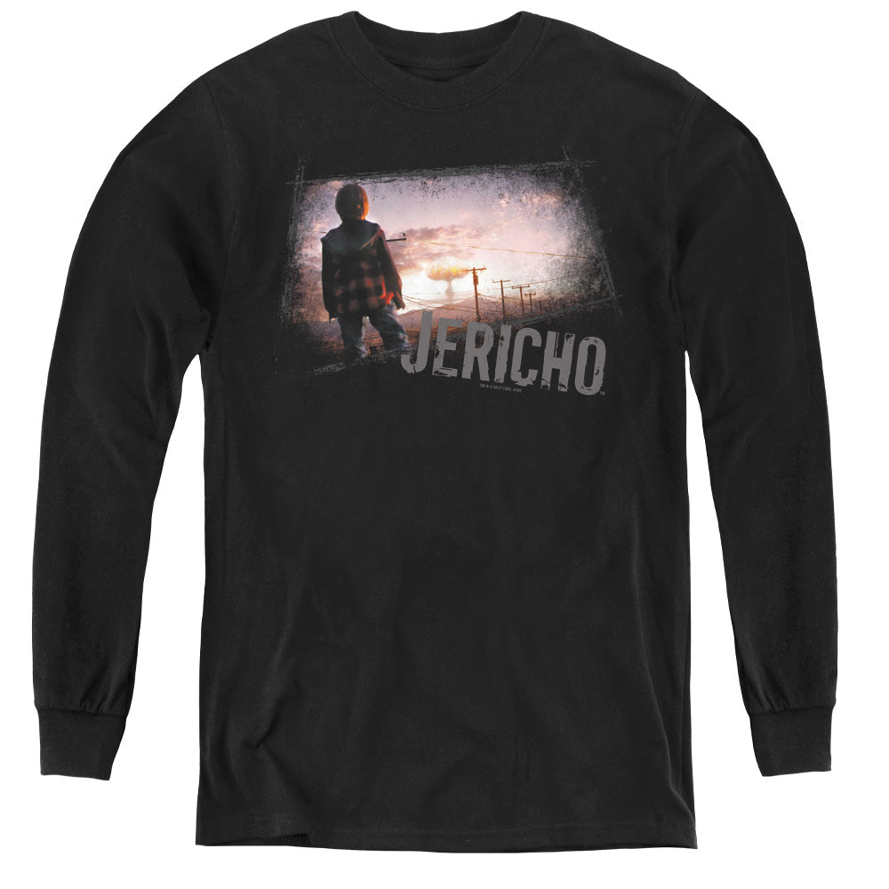 AN OFFCIALLY LICENSED JERICHO MUSHROOM CLOUD YOUTH LONG SLEEVE T-SHIRT BLACK