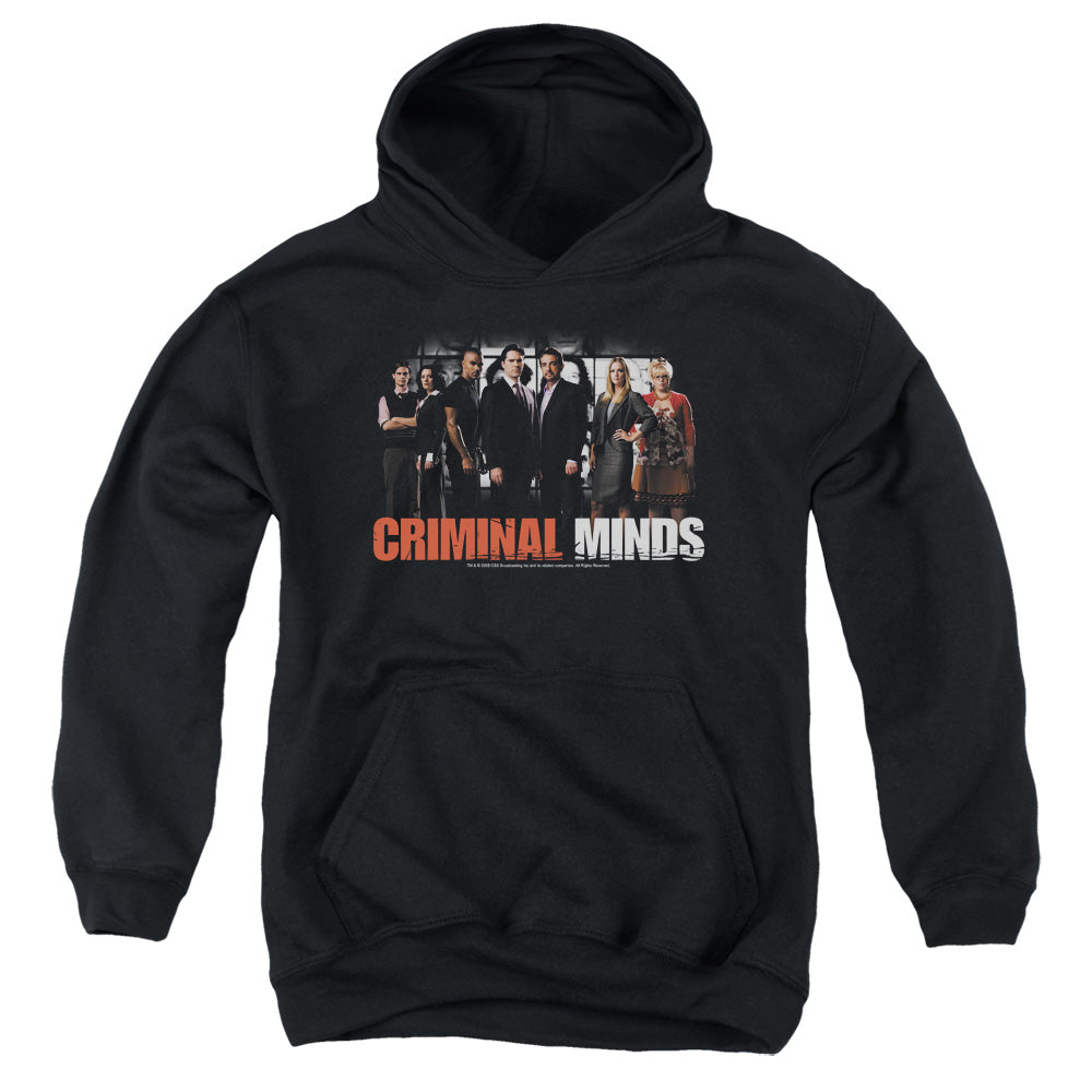 AN OFFCIALLY LICENSED CRIMINAL MINDS THE BRAIN TRUST YOUTH HOODIE BLACK