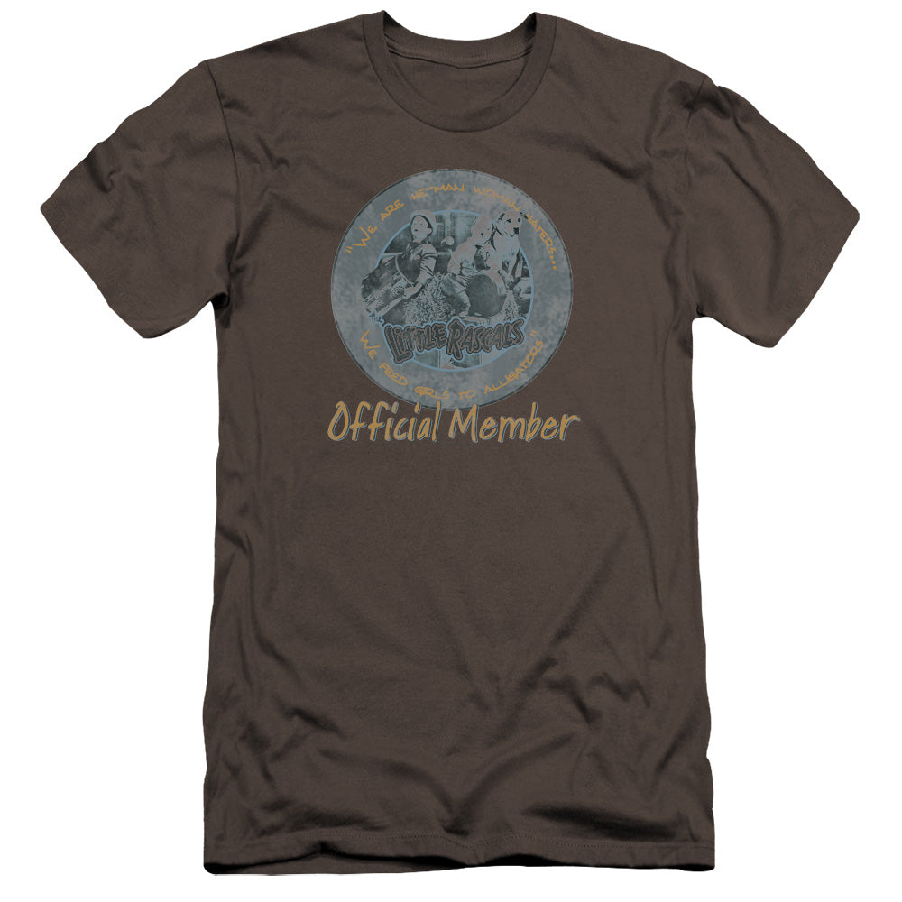 AN OFFCIALLY LICENSED LITTLE RASCALS HE MAN WOMAN HATERS MEN'S PREMIUM SLIM FIT T-SHIRT CHARCOAL
