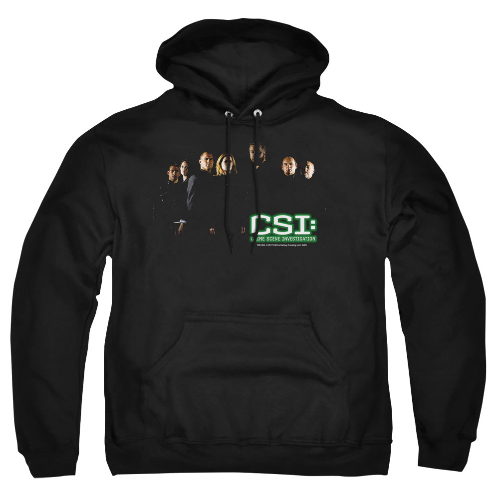 AN OFFCIALLY LICENSED CSI SHADOW CAST ADULT UNISEX PULLOVER HOODIE BLACK