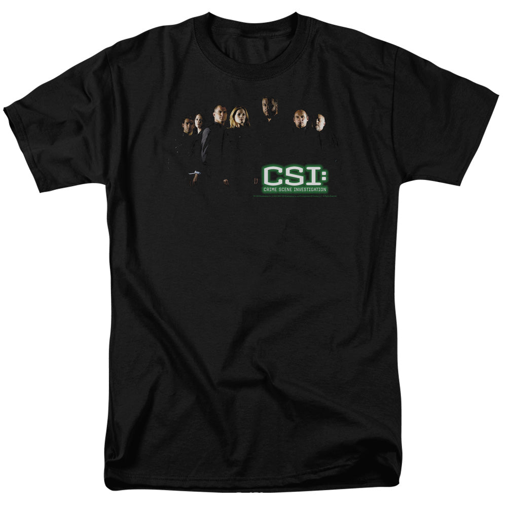 AN OFFCIALLY LICENSED CSI SHADOW CAST MEN'S REGULAR FIT T-SHIRT BLACK