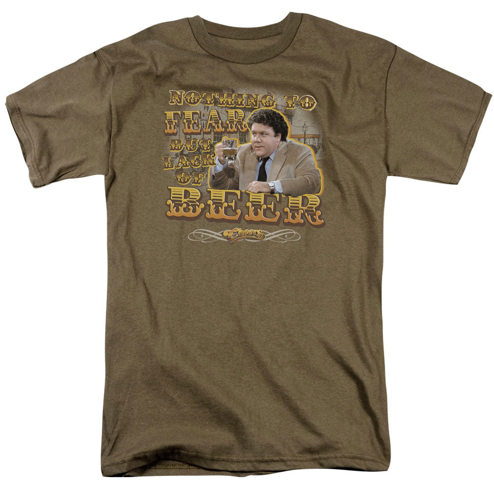 AN OFFCIALLY LICENSED CHEERS FEAR MEN'S REGULAR FIT T-SHIRT SAFARI GREEN