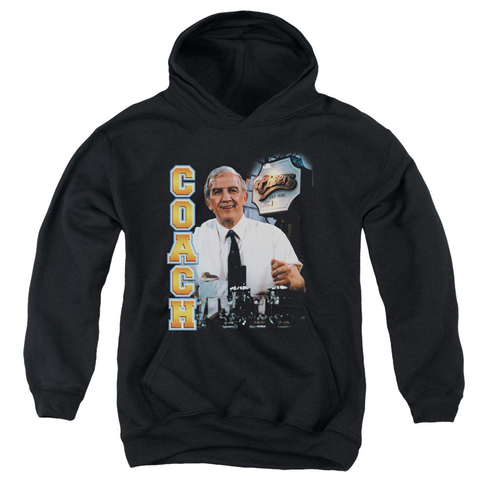 AN OFFCIALLY LICENSED CHEERS COACH YOUTH HOODIE BLACK
