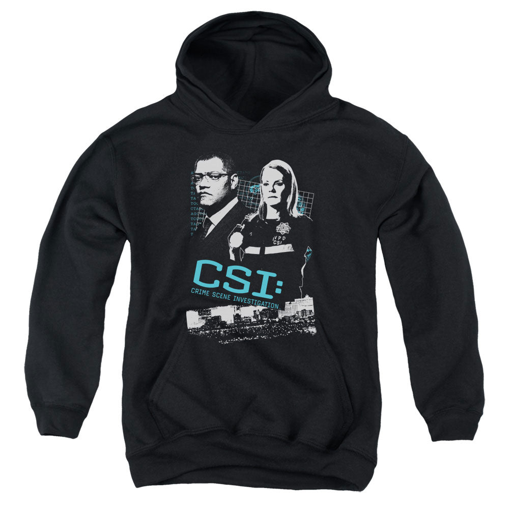 AN OFFCIALLY LICENSED CSI INVESTIGATE THIS YOUTH HOODIE BLACK