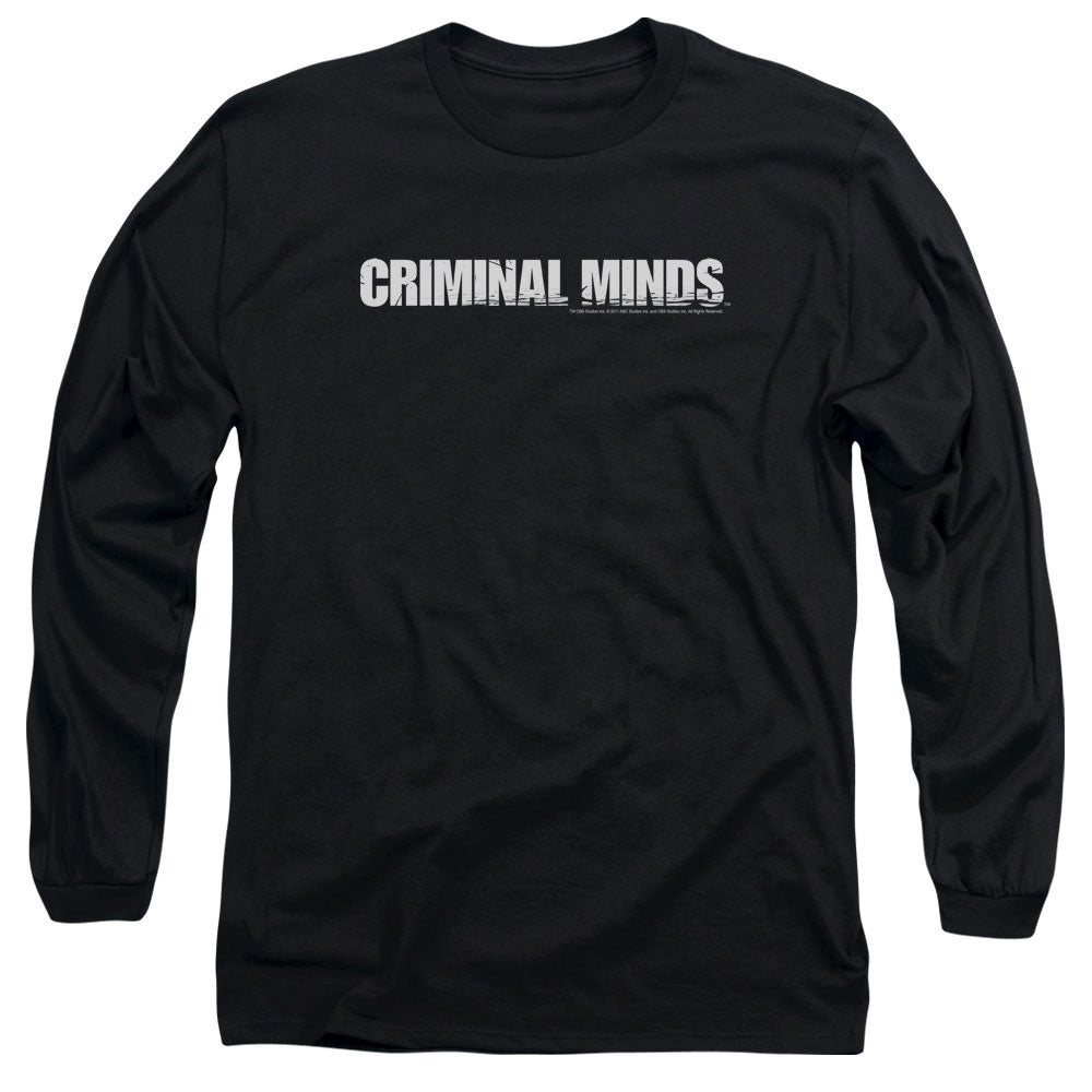 AN OFFCIALLY LICENSED CRIMINAL MINDS LOGO MEN'S LONG SLEEVE T-SHIRT BLACK