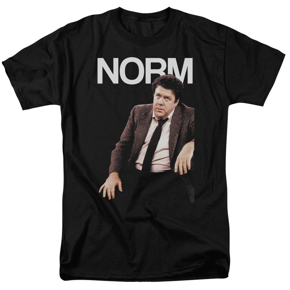 AN OFFCIALLY LICENSED CHEERS NORM MEN'S REGULAR FIT T-SHIRT BLACK