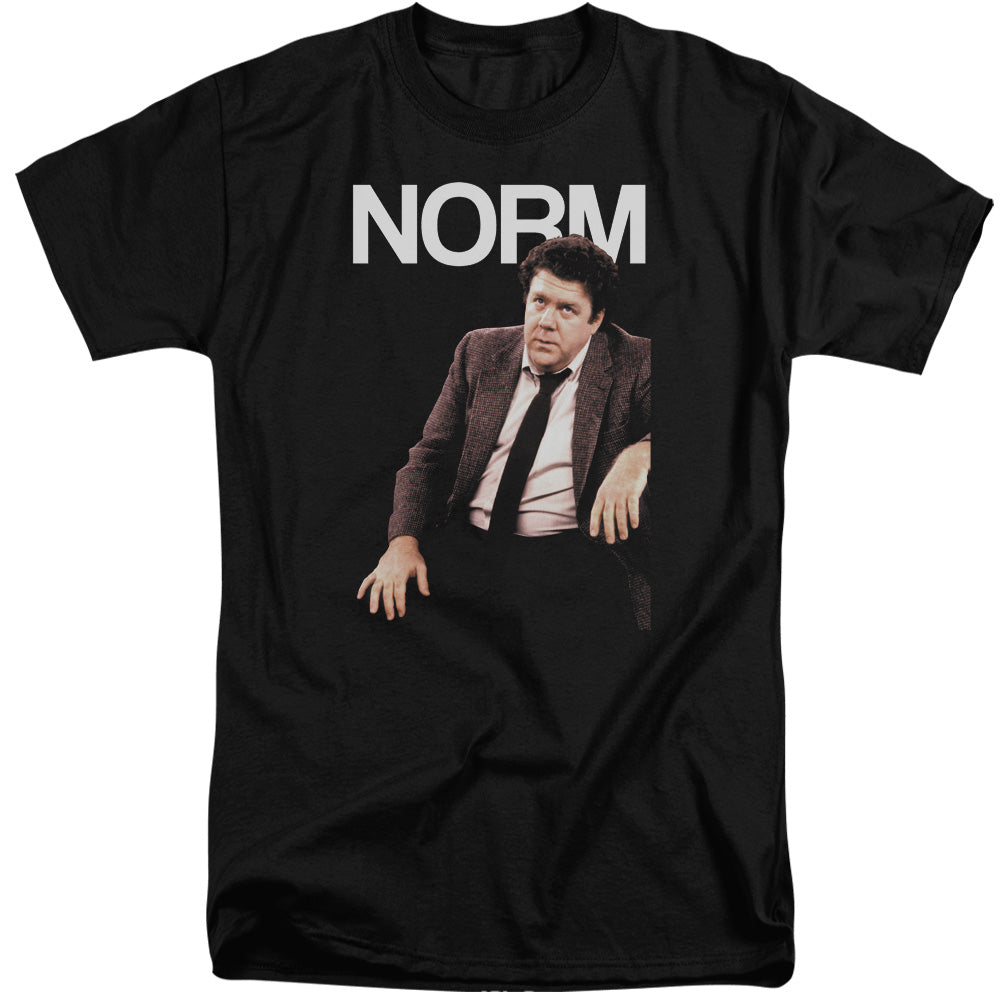 AN OFFCIALLY LICENSED CHEERS NORM MEN'S TALL FIT T-SHIRT BLACK