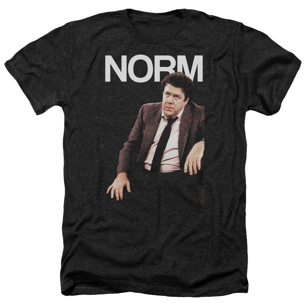 AN OFFCIALLY LICENSED CHEERS NORM MEN'S HEATHER T-SHIRT CHARCOAL