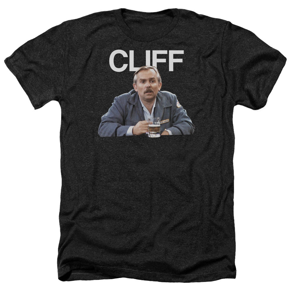 AN OFFCIALLY LICENSED CHEERS CLIFF MEN'S HEATHER T-SHIRT CHARCOAL