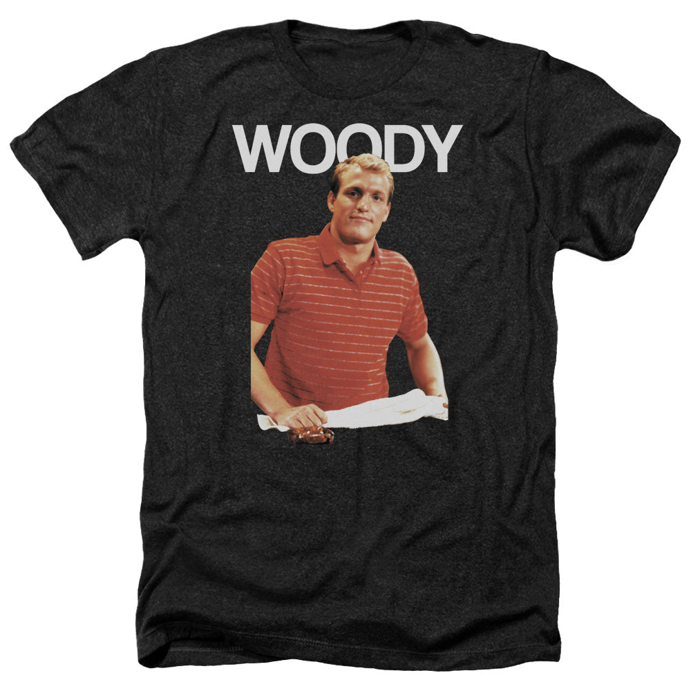 AN OFFCIALLY LICENSED CHEERS WOODY MEN'S HEATHER T-SHIRT CHARCOAL
