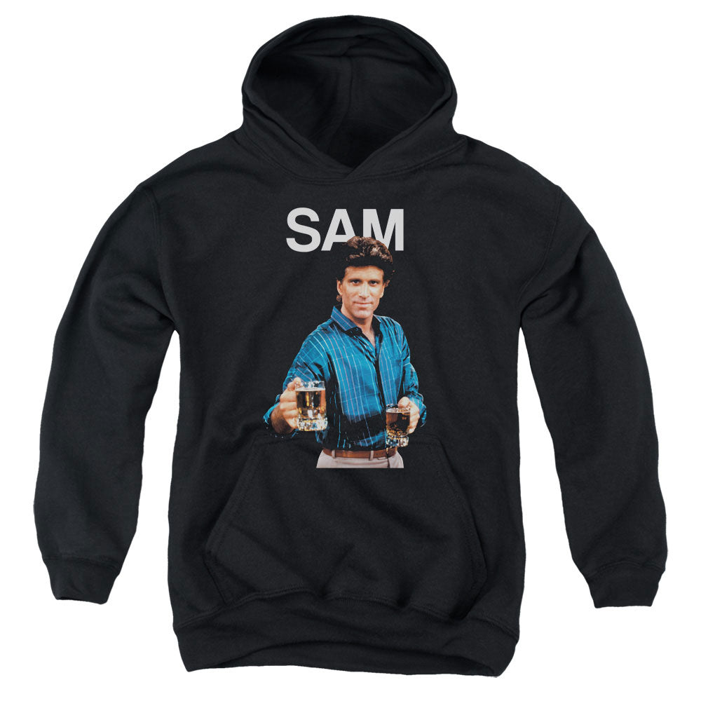 AN OFFCIALLY LICENSED CHEERS SAM YOUTH HOODIE BLACK