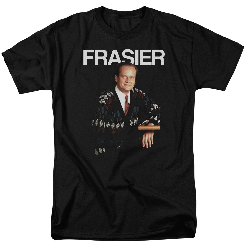 AN OFFCIALLY LICENSED CHEERS FRASIER MEN'S REGULAR FIT T-SHIRT BLACK