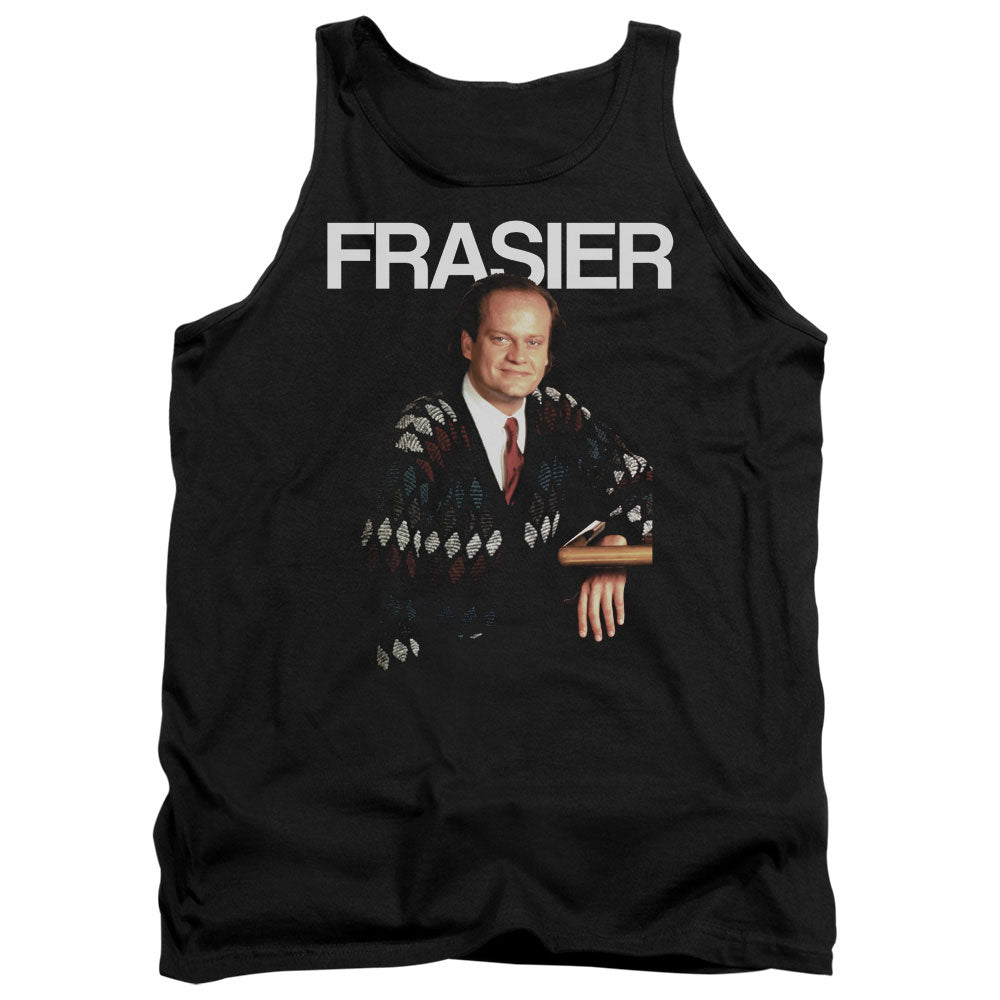 AN OFFCIALLY LICENSED CHEERS FRASIER ADULT UNISEX TANK TOP BLACK