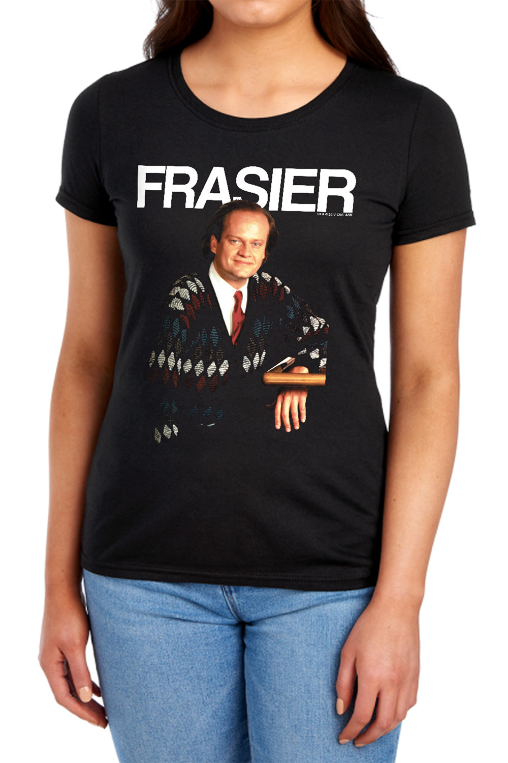 AN OFFCIALLY LICENSED CHEERS FRASIER WOMEN'S REGULAR FIT T-SHIRT BLACK