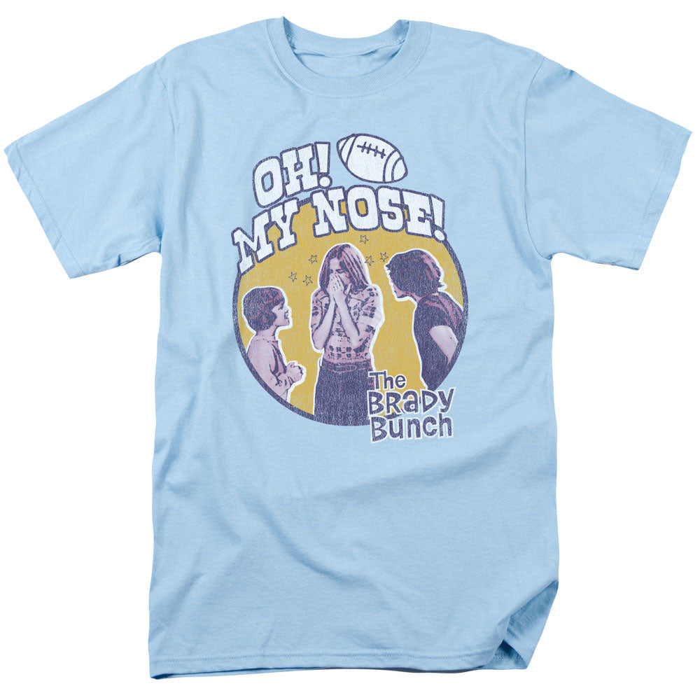 AN OFFCIALLY LICENSED BRADY BUNCH MY NOSE MEN'S REGULAR FIT T-SHIRT LIGHT BLUE