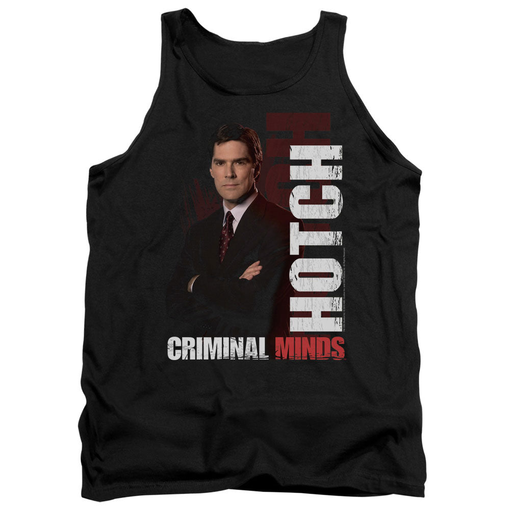 AN OFFCIALLY LICENSED CRIMINAL MINDS HOTCH ADULT UNISEX TANK TOP BLACK