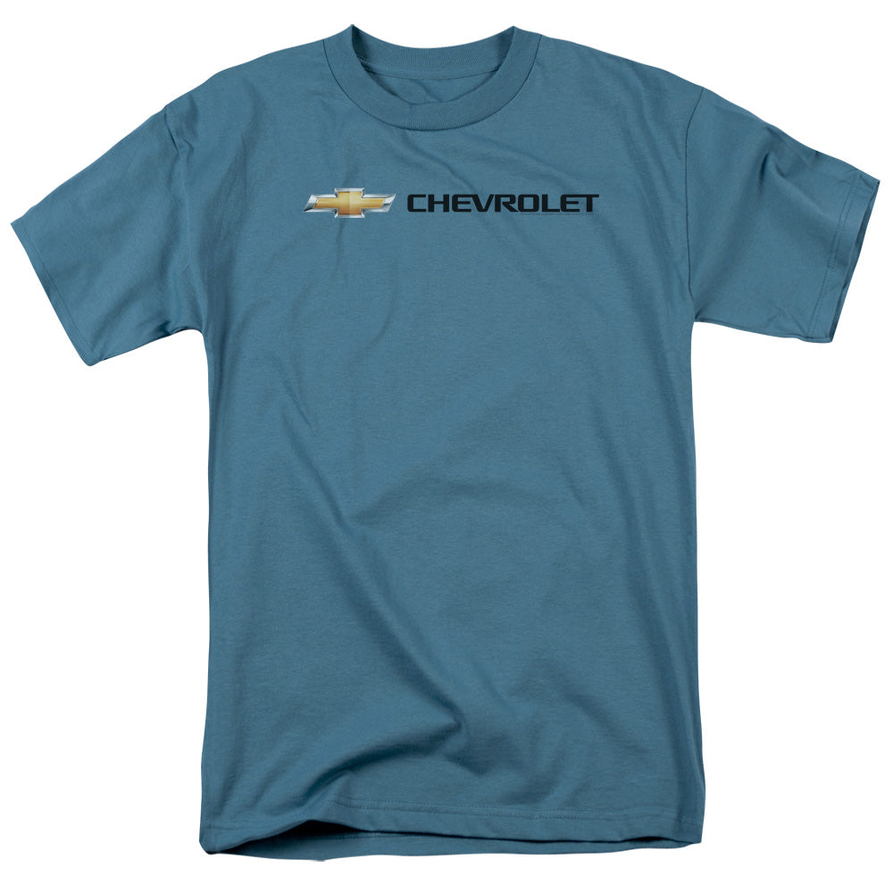 AN OFFCIALLY LICENSED CHEVROLET CHEVY BOWTIE WIDE FRONT MEN'S REGULAR FIT T-SHIRT SLATE