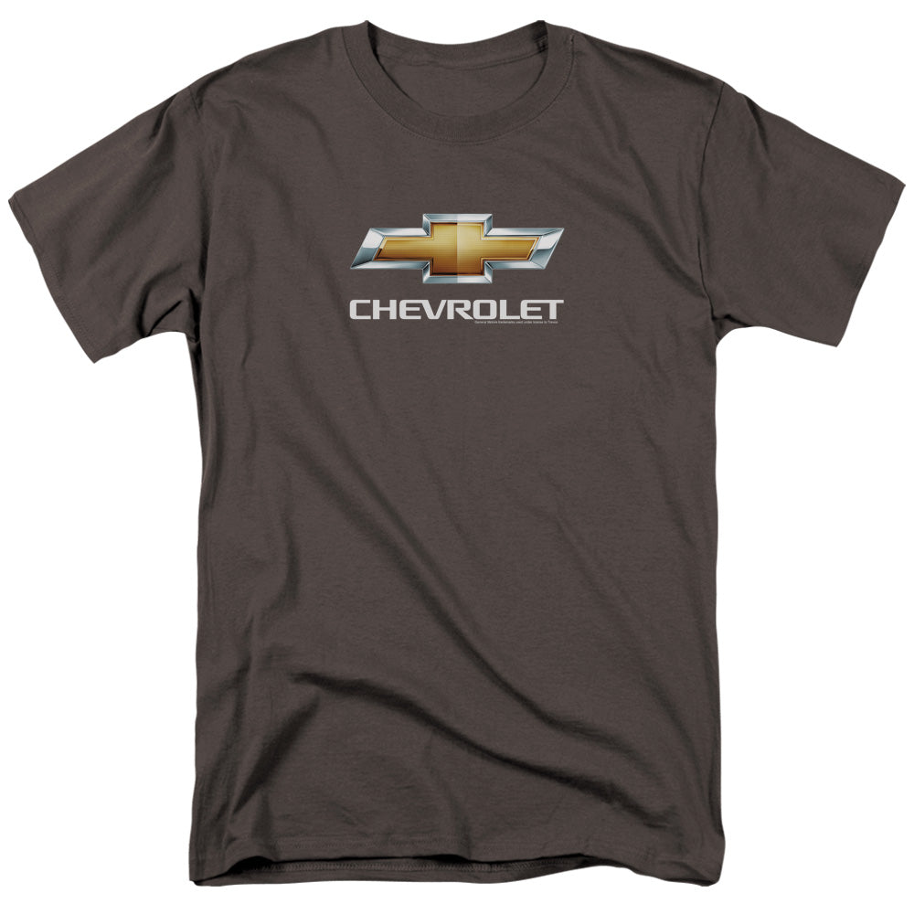AN OFFCIALLY LICENSED CHEVROLETS CHEVY BOWTIE STACKED MEN'S REGULAR FIT T-SHIRT CHARCOAL
