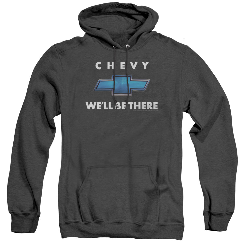 AN OFFCIALLY LICENSED CHEVROLET WELL BE THERE ADULT UNISEX HEATHER PULLOVER HOODIE BLACK