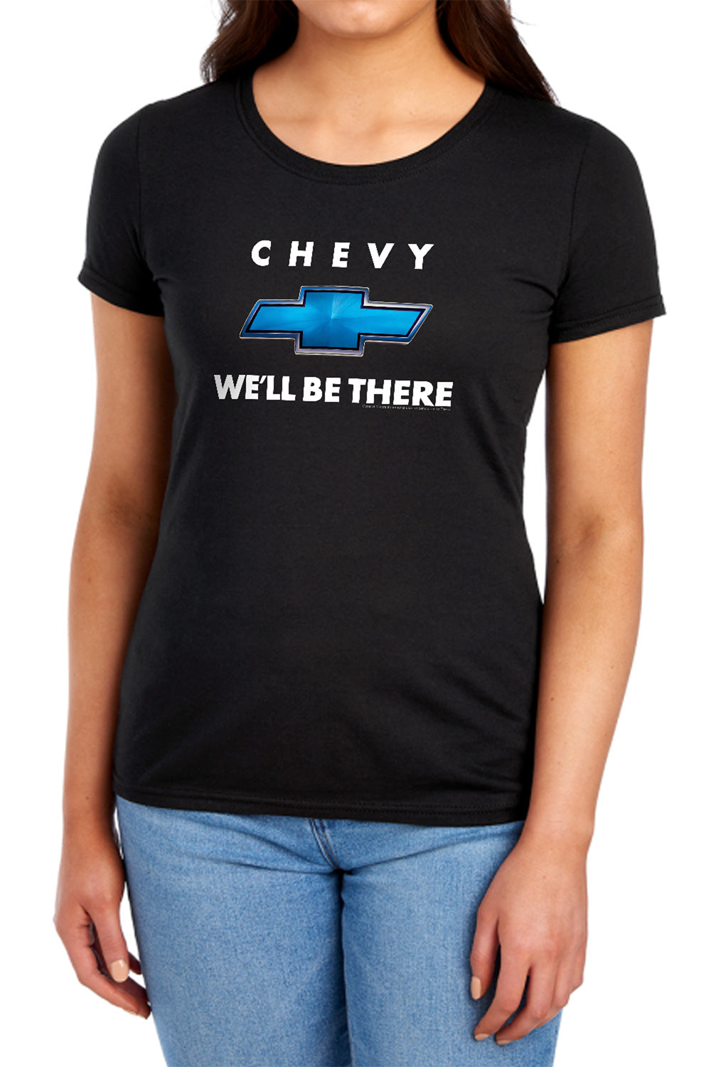 AN OFFCIALLY LICENSED CHEVROLET WELL BE THERE WOMEN'S REGULAR FIT T-SHIRT BLACK
