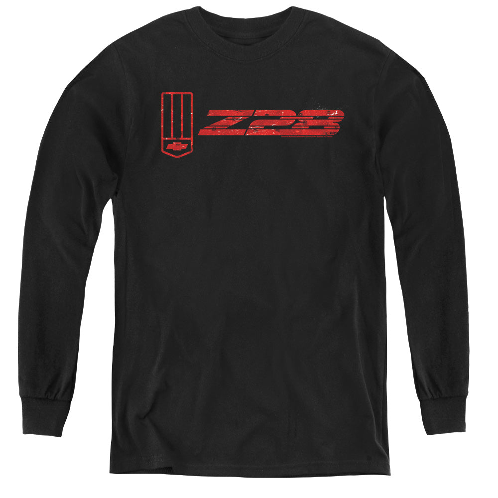 AN OFFCIALLY LICENSED CHEVROLET THE Z28 YOUTH LONG SLEEVE T-SHIRT BLACK