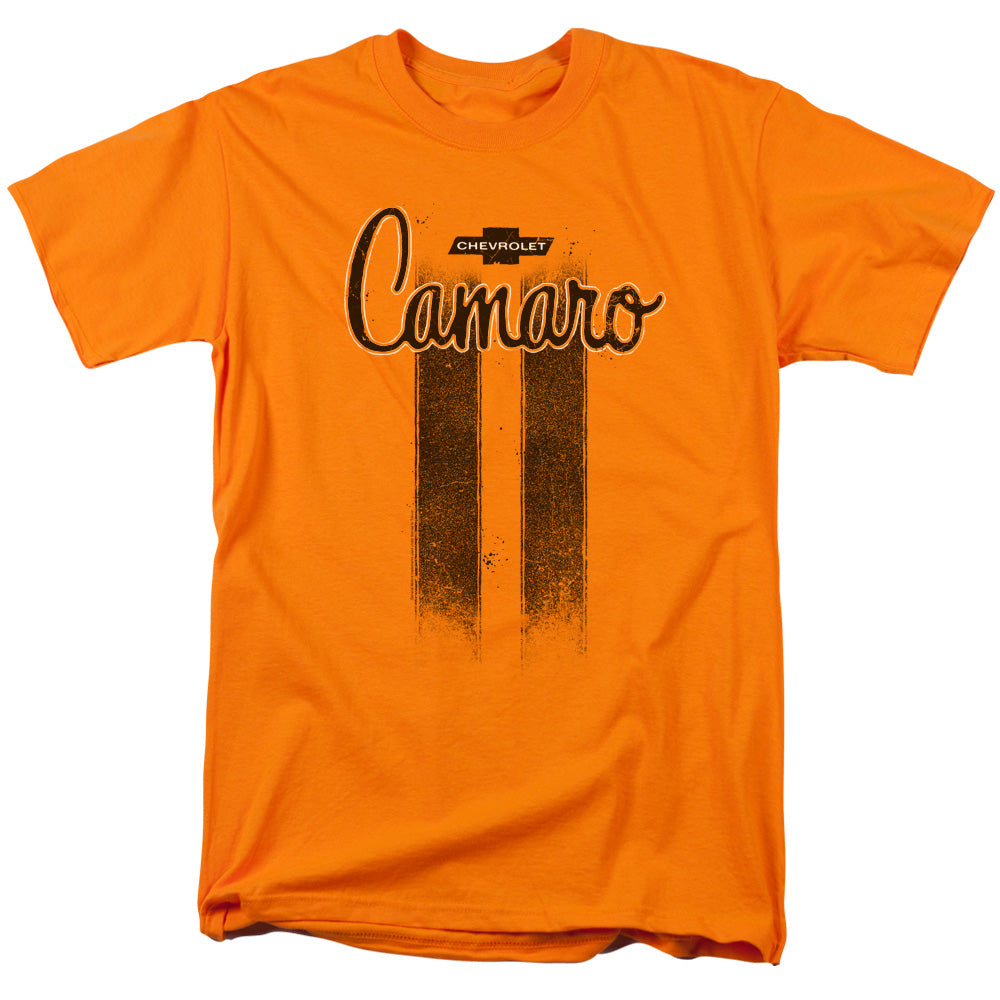 AN OFFCIALLY LICENSED CHEVROLET CAMARO STRIPES MEN'S REGULAR FIT T-SHIRT ORANGE