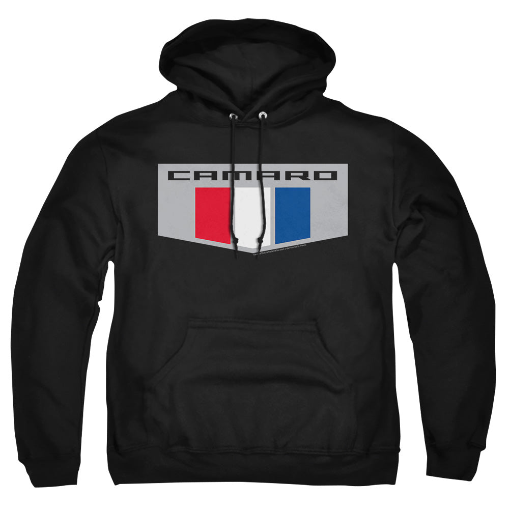 AN OFFCIALLY LICENSED CHEVROLET CHROME EMBLEM ADULT UNISEX PULLOVER HOODIE BLACK