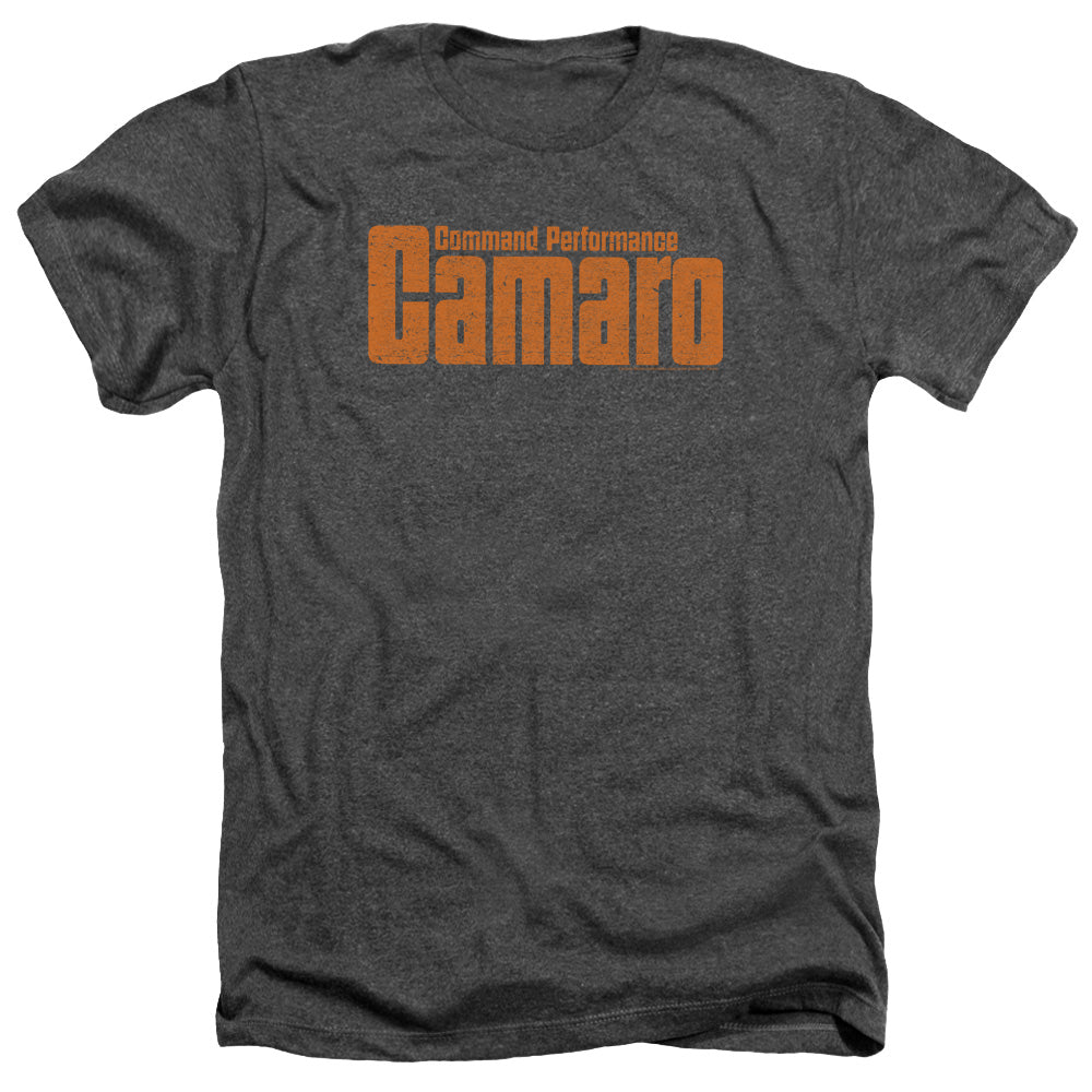 AN OFFCIALLY LICENSED CHEVROLET COMMAND PERFORMANCE MEN'S HEATHER T-SHIRT CHARCOAL