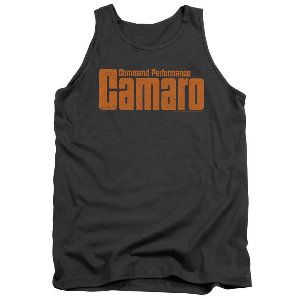 AN OFFCIALLY LICENSED CHEVROLET COMMAND PERFORMANCE ADULT UNISEX TANK TOP CHARCOAL