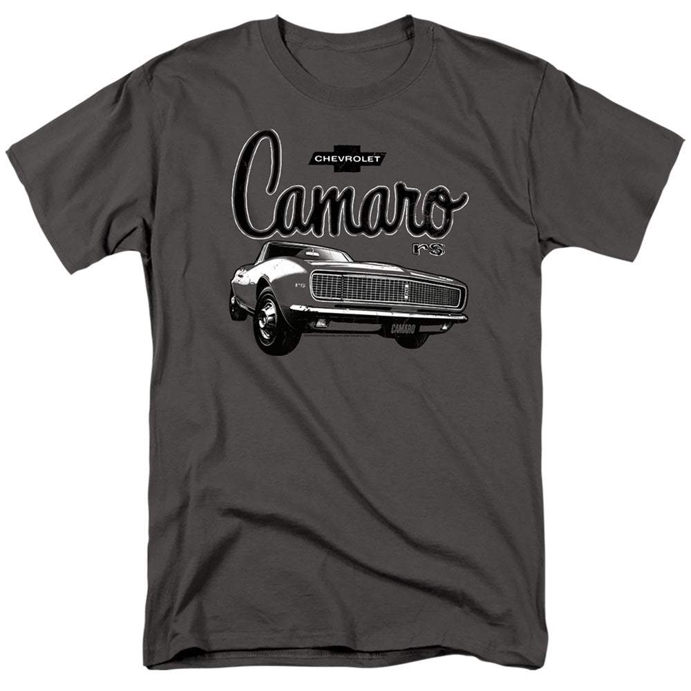 AN OFFCIALLY LICENSED CHEVROLET SCRIPT CAR MEN'S REGULAR FIT T-SHIRT CHARCOAL