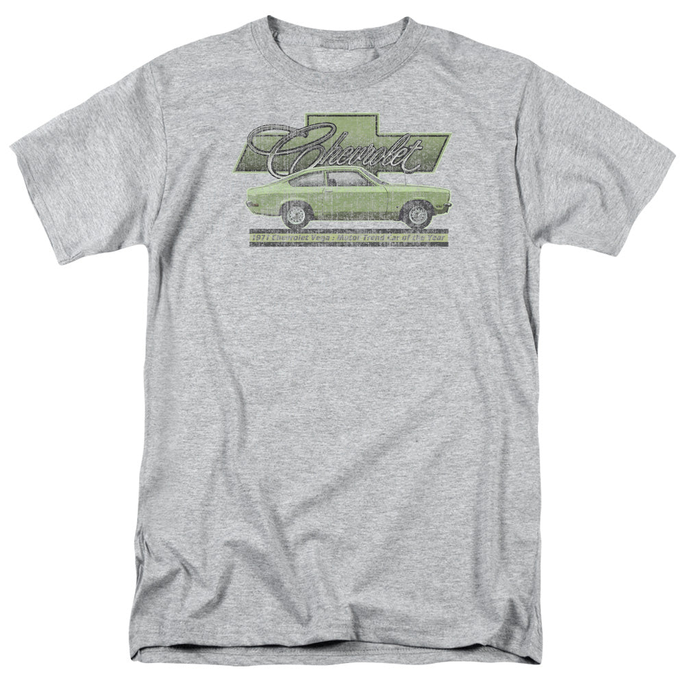 AN OFFCIALLY LICENSED CHEVROLET VEGA CAR OF THE YEAR 71 MEN'S REGULAR FIT T-SHIRT ATHLETIC HEATHER