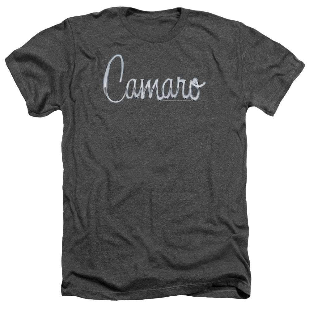 AN OFFCIALLY LICENSED CHEVROLET CLASSIC CAMARO METAL MEN'S HEATHER T-SHIRT CHARCOAL
