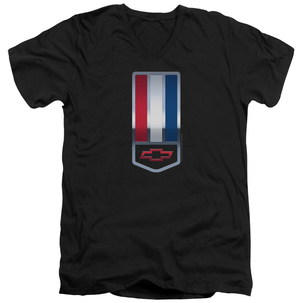 AN OFFCIALLY LICENSED CHEVROLET 1998 CAMARO NAMEPLATE MEN'S V-NECK T-SHIRT BLACK