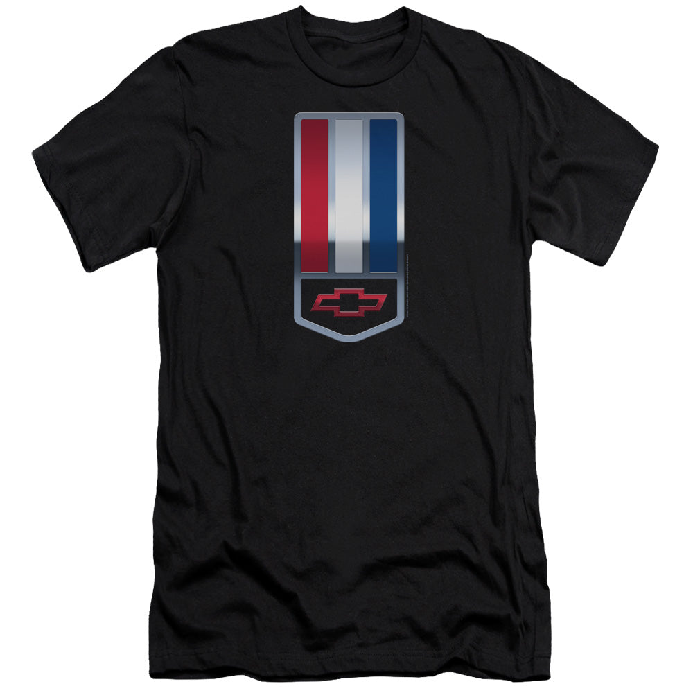 AN OFFCIALLY LICENSED CHEVROLET 1998 CAMARO NAMEPLATE MEN'S PREMIUM SLIM FIT T-SHIRT BLACK