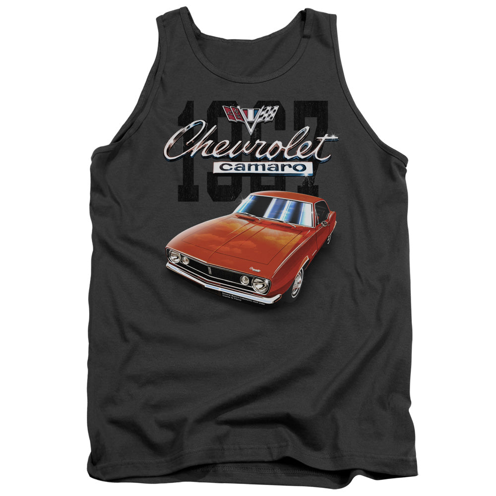AN OFFCIALLY LICENSED CHEVROLET CLASSIC CAMARO ADULT UNISEX TANK TOP CHARCOAL