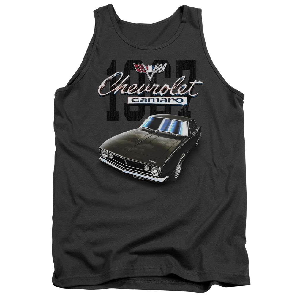 AN OFFCIALLY LICENSED CHEVROLET CLASSIC CAMARO ADULT UNISEX TANK TOP CHARCOAL