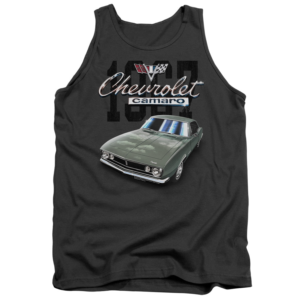 AN OFFCIALLY LICENSED CHEVROLET CLASSIC CAMARO ADULT UNISEX TANK TOP CHARCOAL