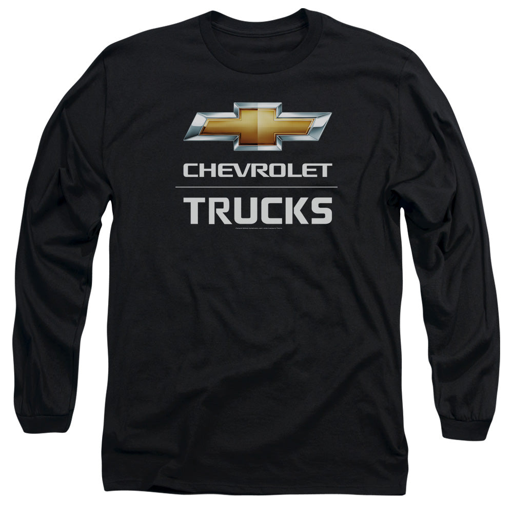 AN OFFCIALLY LICENSED CHEVROLET TRUCKS MEN'S LONG SLEEVE T-SHIRT BLACK