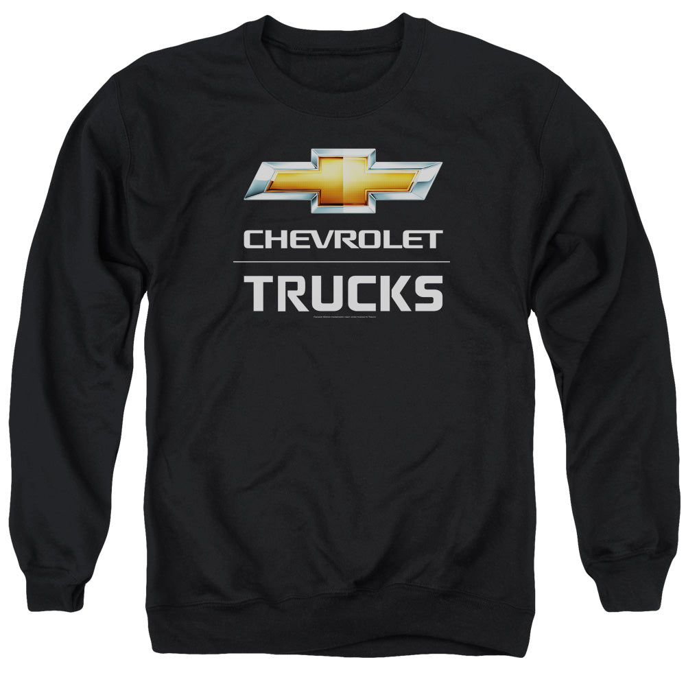 AN OFFCIALLY LICENSED CHEVROLET TRUCKS ADULT UNISEX CREWNECK SWEATSHIRT BLACK