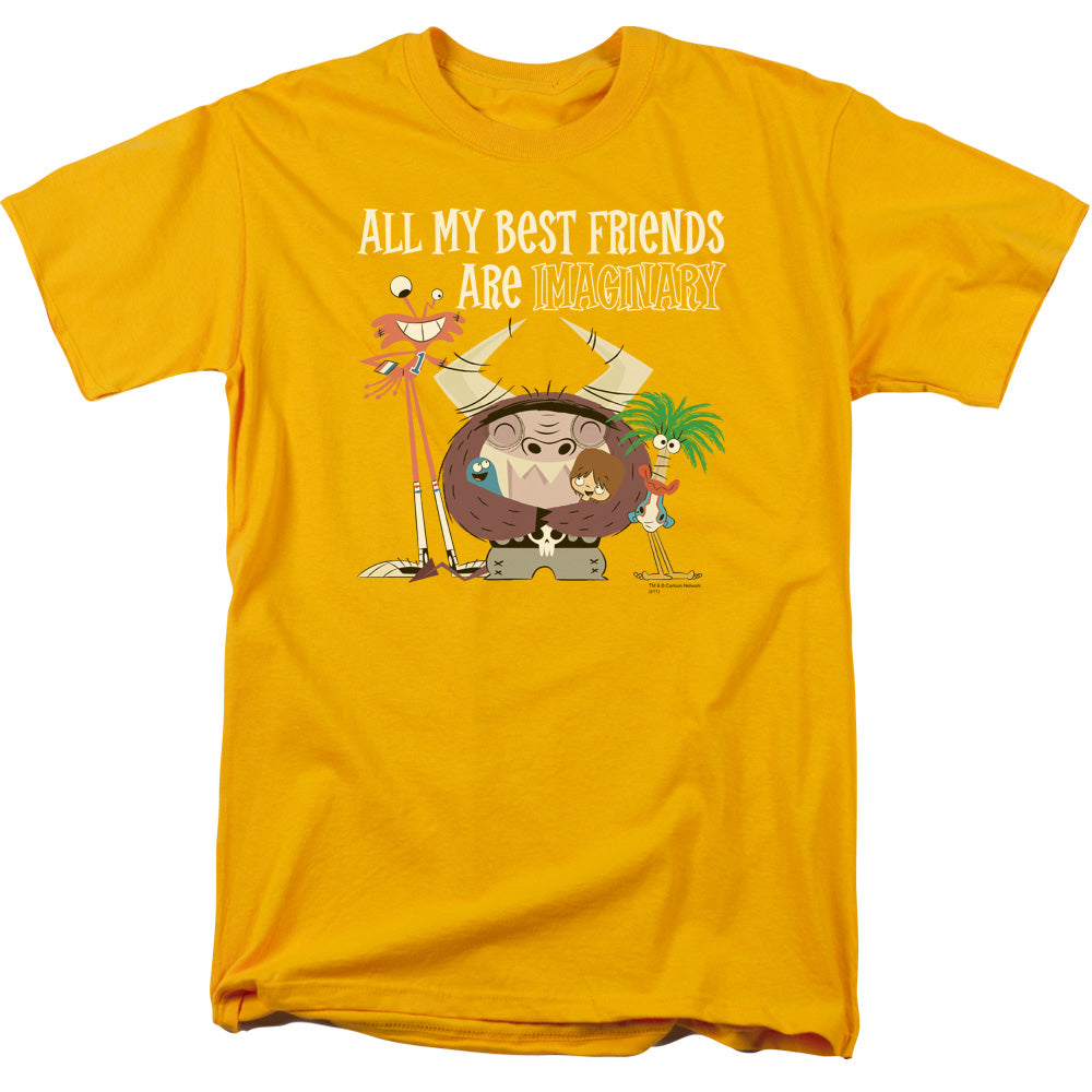 AN OFFCIALLY LICENSED FOSTERS IMAGINARY FRIENDS MEN'S REGULAR FIT T-SHIRT GOLD