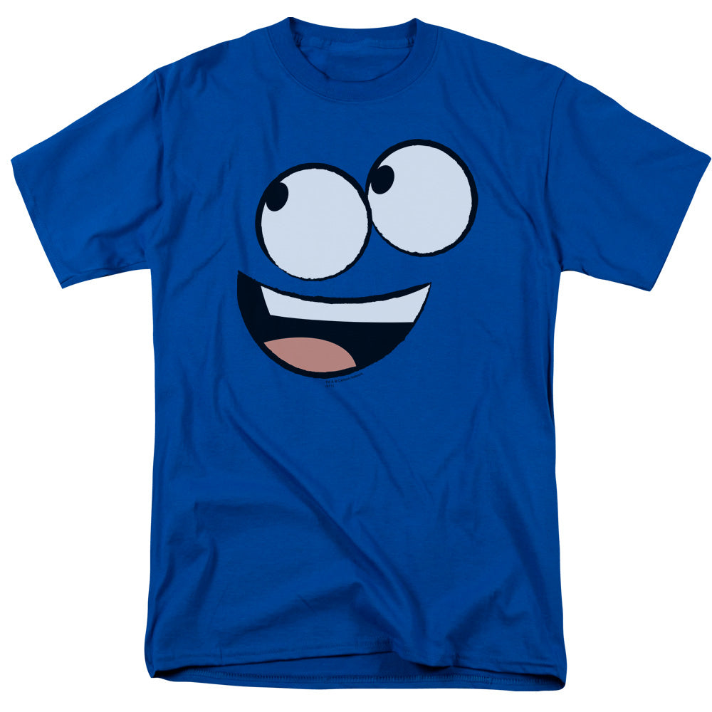 AN OFFCIALLY LICENSED FOSTERS BLUE FACE MEN'S REGULAR FIT T-SHIRT ROYAL