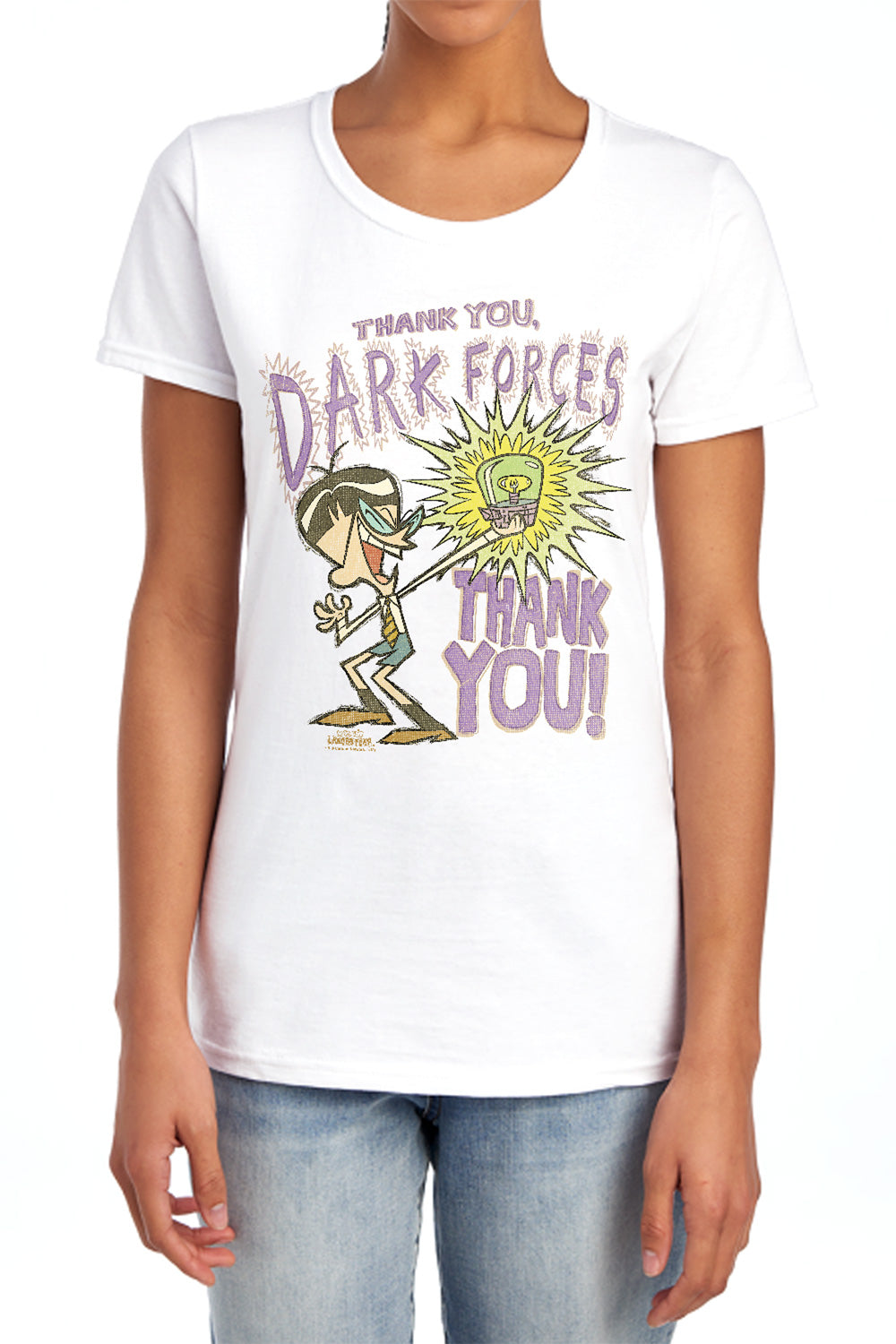 AN OFFCIALLY LICENSED DEXTERS LABORATORY DARK FORCES WOMEN'S REGULAR FIT T-SHIRT BANANA