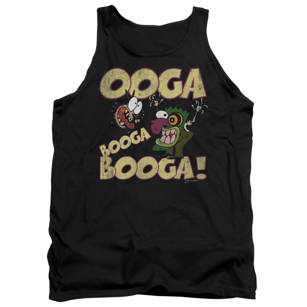 AN OFFCIALLY LICENSED COURAGE OOGA BOOGA BOOGA ADULT UNISEX TANK TOP BLACK