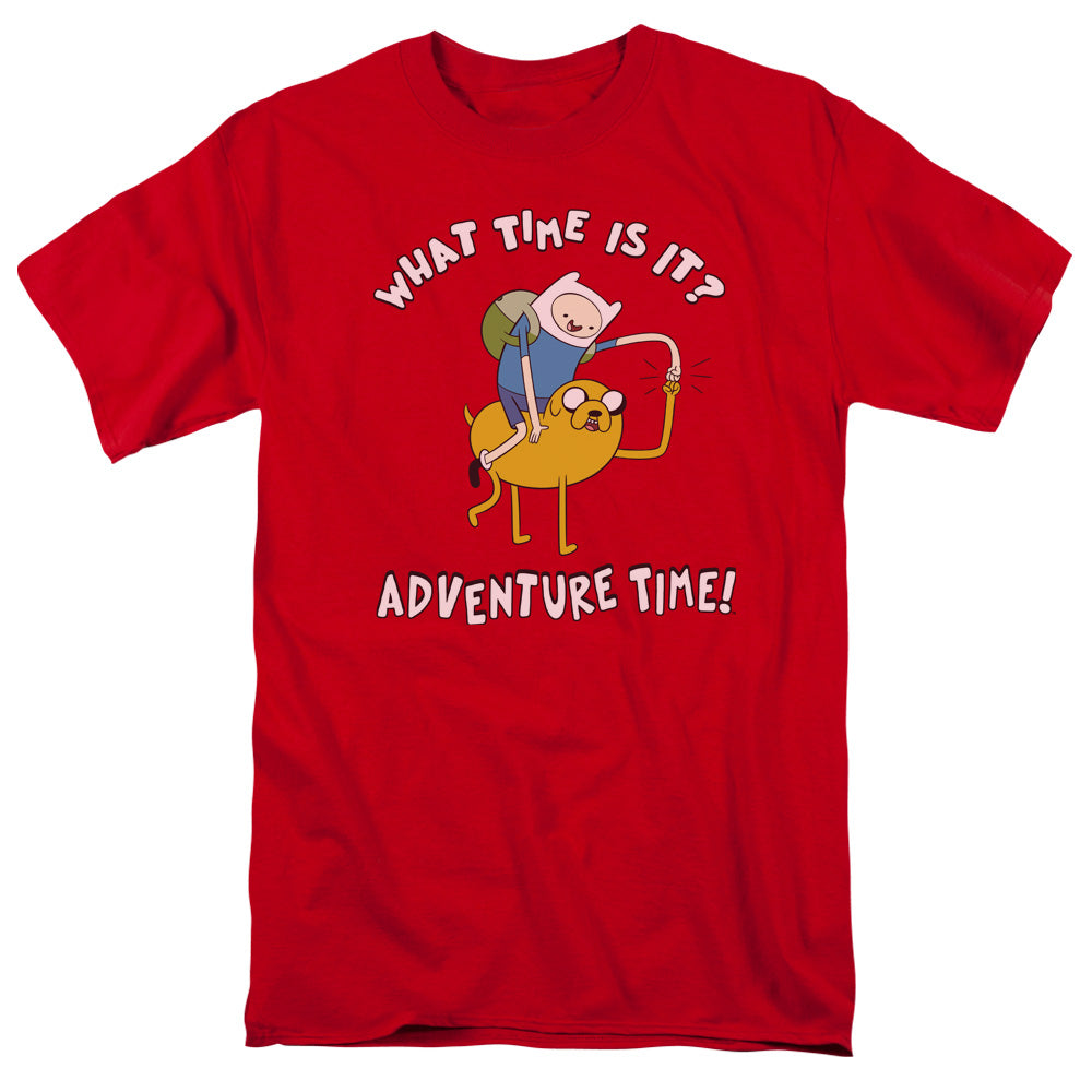 AN OFFCIALLY LICENSED ADVENTURE TIME RIDE BUMP MEN'S REGULAR FIT T-SHIRT RED