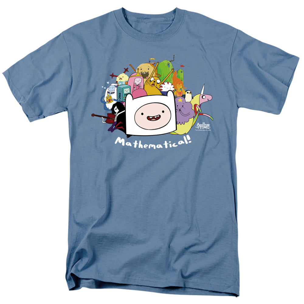 AN OFFCIALLY LICENSED ADVENTURE TIME MATHEMATICAL MEN'S REGULAR FIT T-SHIRT CAROLINA BLUE